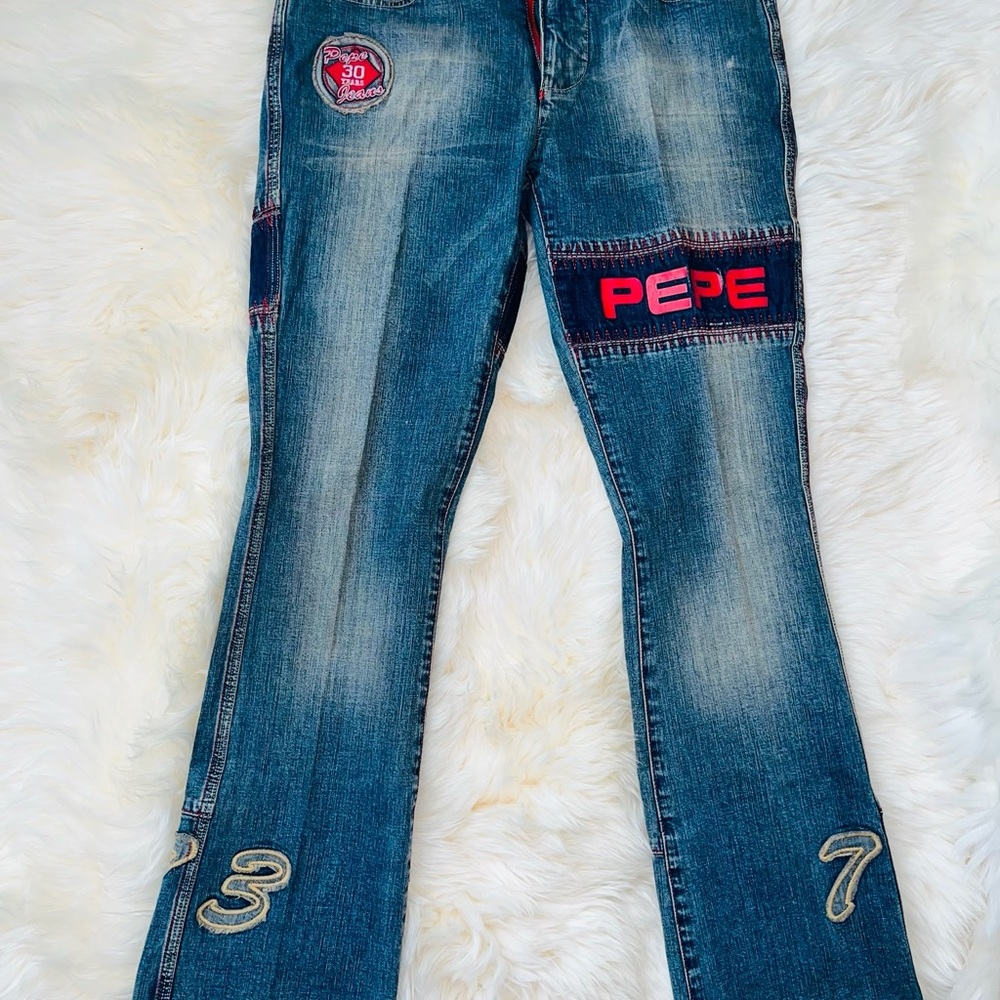 Pepe Jeans Blue Denim with Red Accents